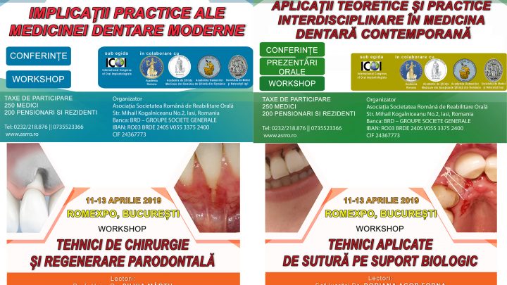 Simpozionul Stiintific „Implicatii practice ale medicinei dentare moderne” 11-12 Aprilie 2019